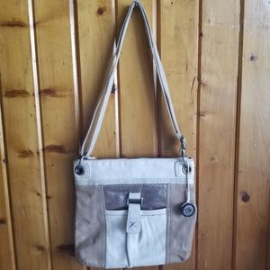 THE SAK WOMENS KENDRA STYLE PEBBLED LEATHER CROSSBODY PURSE